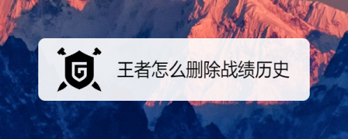 王者荣耀怎么清除战绩信息-王者荣耀怎么清除战绩